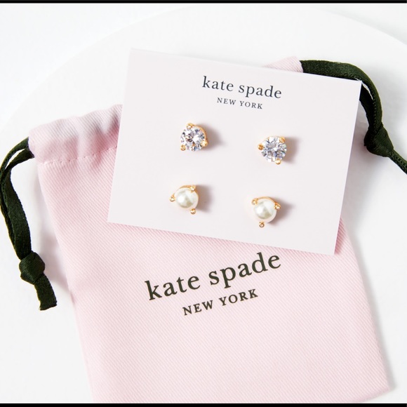 NWT Kate Spade Rise & Shine Stud Earrings - Set Of 2